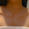 CLASSIC PEAR BAR DIAMOND NECKLACE