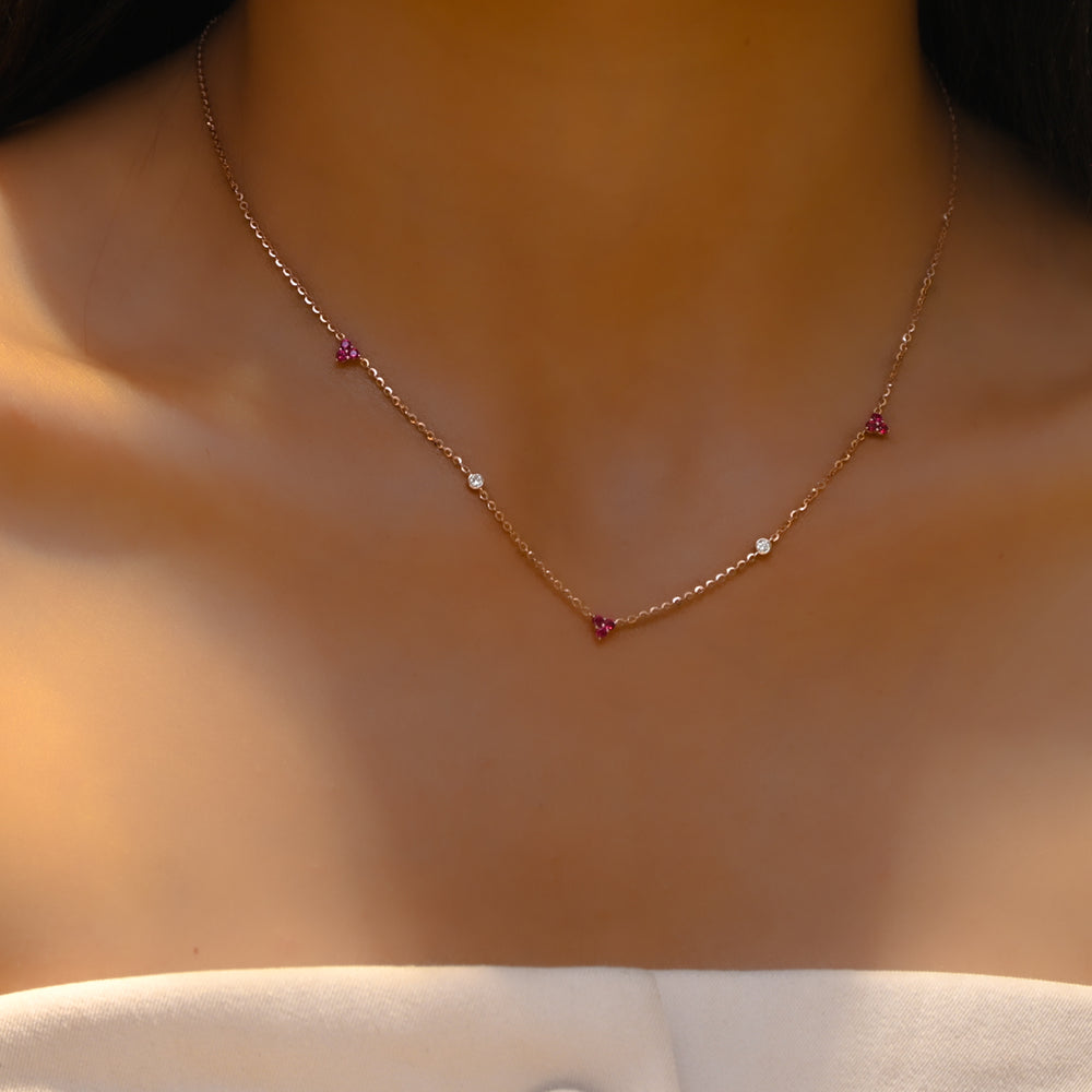 Rose gold / RUBY (2.53 GM , 0.1CT )