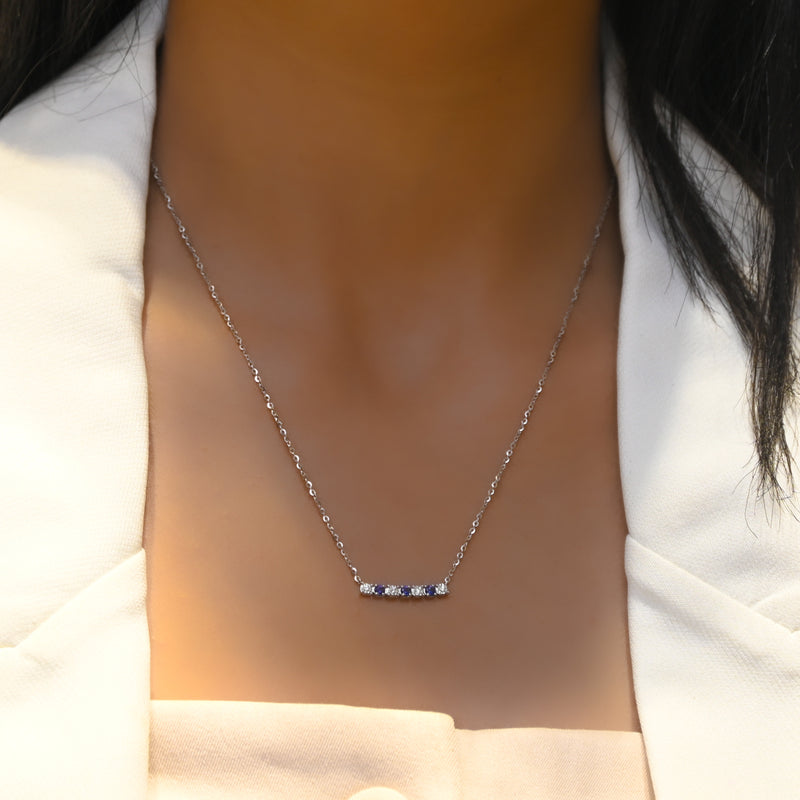 EMERALD BAR DIAMOND NECKLACE