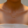 HORIZONTAL BAR GOLD NECKLACE