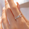X-SHAPE DIAMOND RING