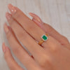 STRAP EMERALD DIAMOND RING