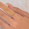 LITTLE BEADED RECTANGLE GOLD RING