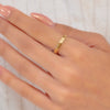 RHOMBUS BAND GOLD RING