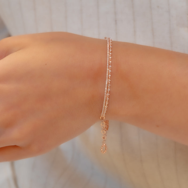 HALF AND HALF DIAMOND BRACELET