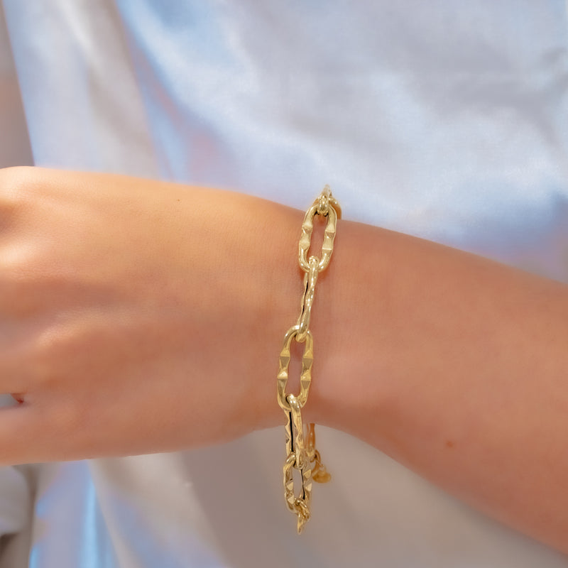OVAL LINKS GOLD BRACELET
