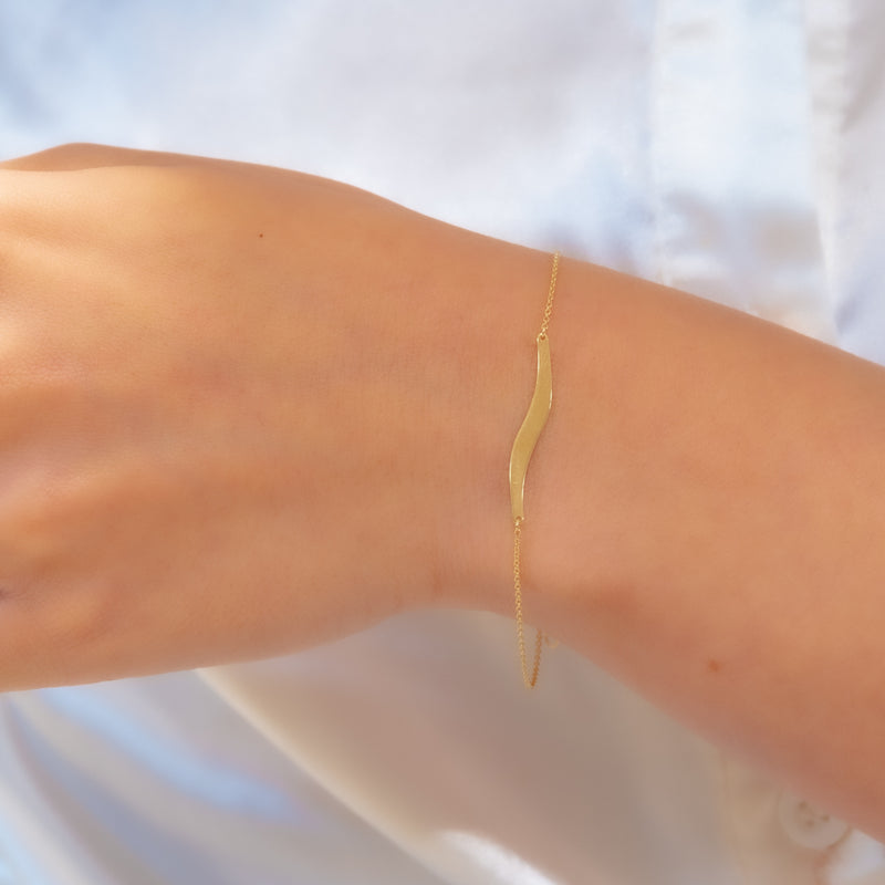 LITTLE WAVED GOLD BRACELET