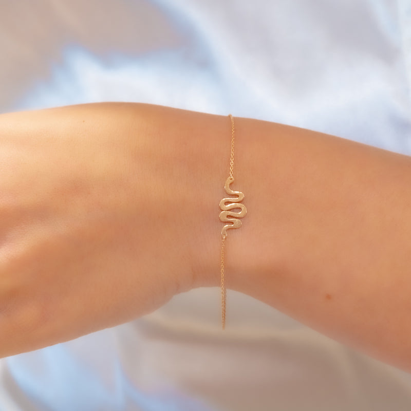 FLAT SNAKE GOLD BRACELET