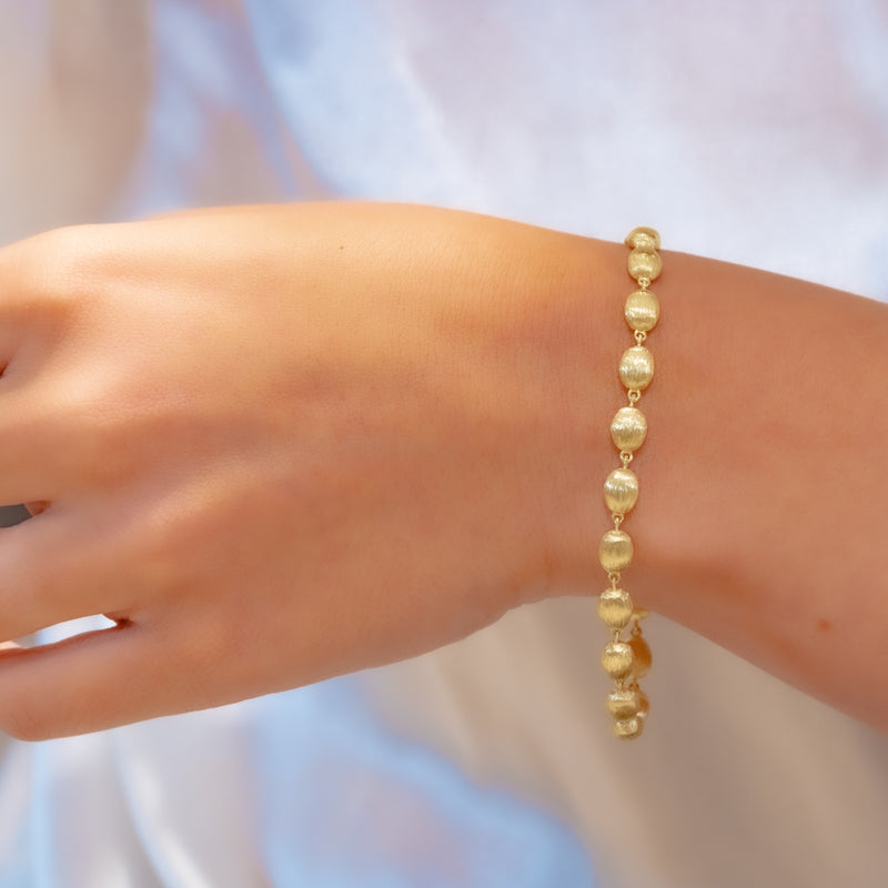 MATTE BEADED BALLON GOLD BRACELET I