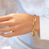 CLASSIC PAPER-CLIP GOLD BRACELET