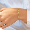 MODERN STARS AND MOON GOLD BRACELET