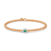 BEADED BANGLE WITH EMERALD PEAR DIAMOND BRACELET