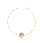 ALL CZ LETTERS GOLD BRACELET