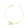 HEART WITH LOVE GOLD BRACELET