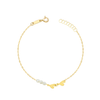 CLASSIC PEARLS WITH HEARTS GOLD BRACELET