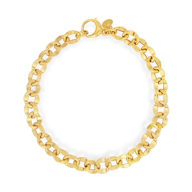 COFFEE BEAN SHAPE GOURMET GOLD BRACELET