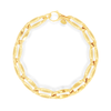 FLAT PAPER CLIP CHAIN GOLD BRACELET