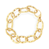 WIDE OVALS CHAIN GOLD BRACELET