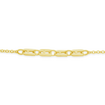 CHUNKY LINKED CURB CHAIN GOLD BRACELET