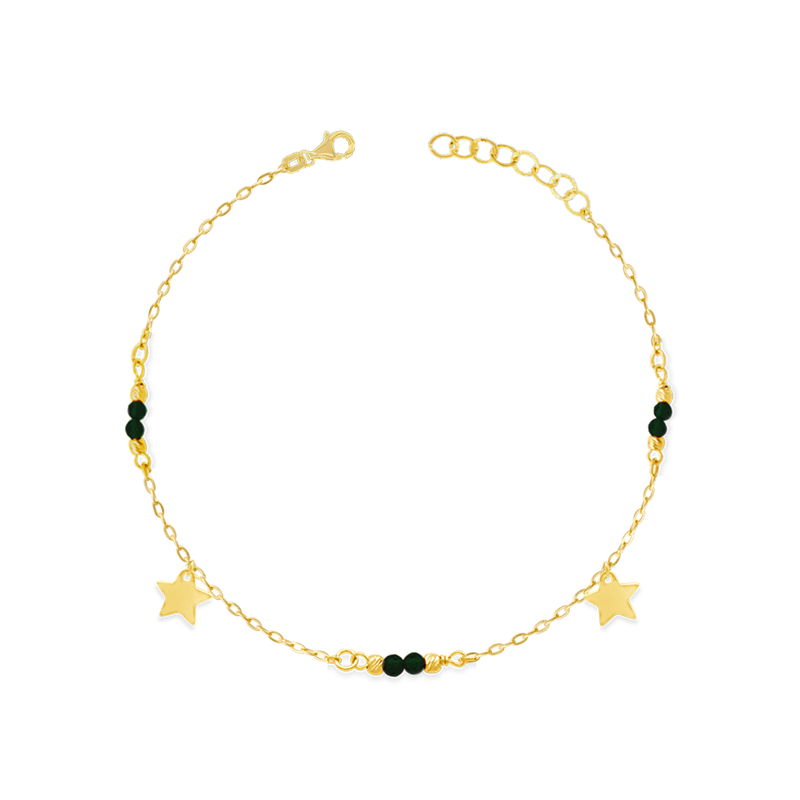 DRIFTING STAR WITH BEADS GOLD BRACELET