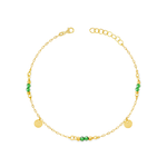 DRIFTING CIRCLES WITH BEADS GOLD BRACELET