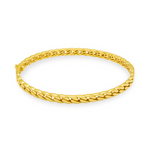 CHUNKY GOURMET CHAIN BANGLE GOLD BRACELET