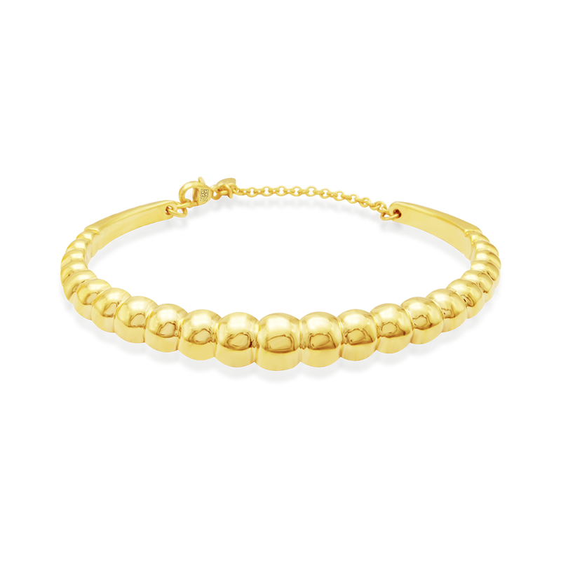 STACKED BEADED BANGLE GOLD BRACELET