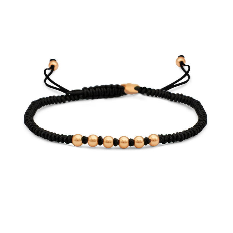 MEN'S STRING WITH MULTIPLE BEADS GOLD BRACELET II