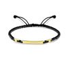 MEN'S FLAT ONYX WITH SLEEK BAR GOLD BRACELET