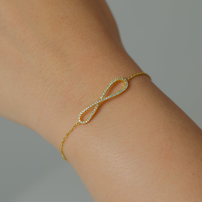 WIDE INFINITY DIAMOND BRACELET