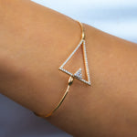 TRIANGULAR SHAPED BANGLE DIAMOND BRACELET