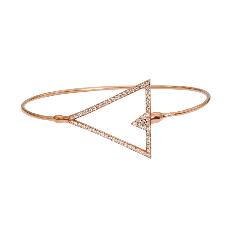 TRIANGULAR SHAPED BANGLE DIAMOND BRACELET