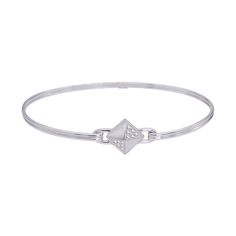 RECTANGLE PAVE BANGLE DIAMOND BRACELET