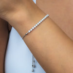 HALF ROUND TENNIS BOLO CLASP DIAMOND BRACELET