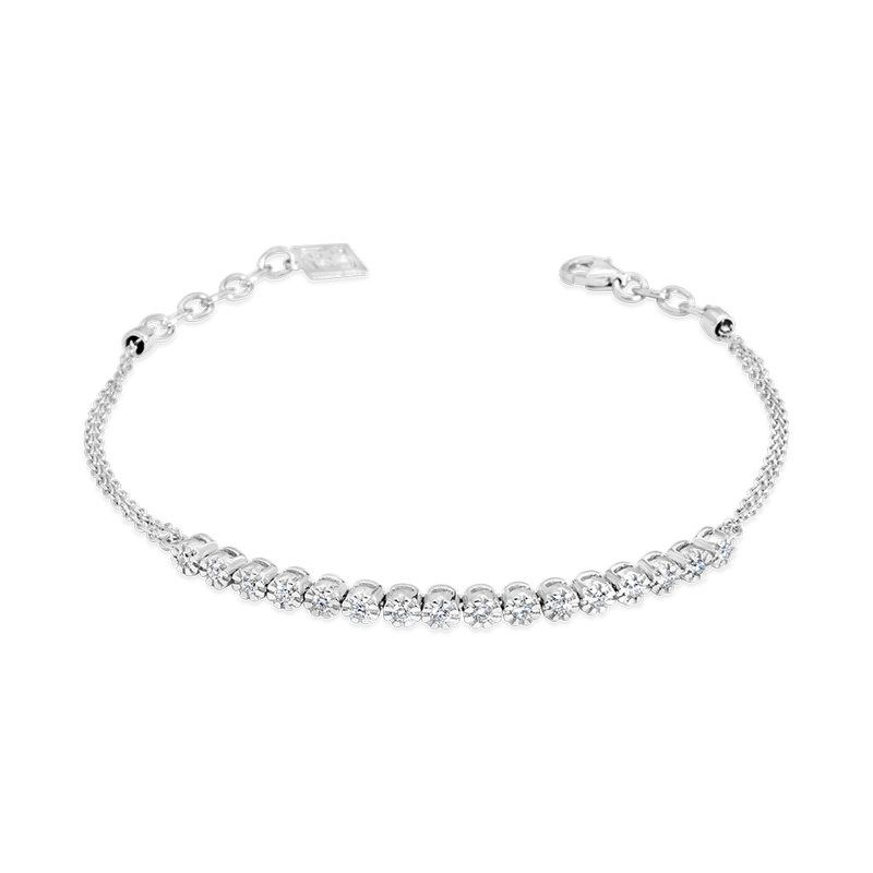 RADIANT ROUND HALF TENNIS DIAMOND BRACELET