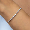 SQUARED HALF TENNIS DIAMOND BRACELET