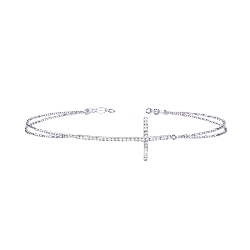 SPARKLING CROSS DIAMOND BRACELET