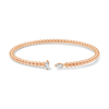 OPEN BEADED BANGLE WITH MARQUISE DIAMOND BRACELET