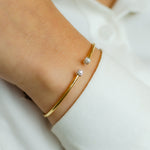 DOUBLE LITTLE SQUARE CUFF DIAMOND BRACELET