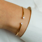 DOUBLE LITTLE SQUARE CUFF DIAMOND BRACELET