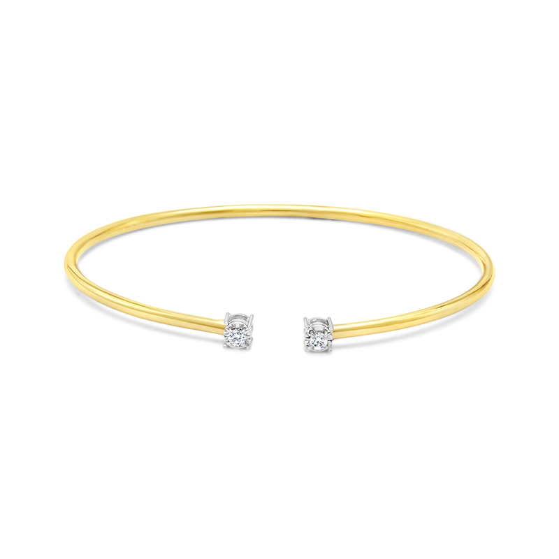 DOUBLE LITTLE SQUARE CUFF DIAMOND BRACELET