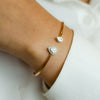 DOUBLE PEAR CUFF DIAMOND BRACELET