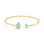 DOUBLE PEAR CUFF DIAMOND BRACELET