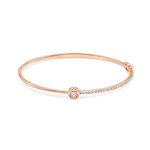 HALF STUNNING ROSE BANGLE DIAMOND BRACELET