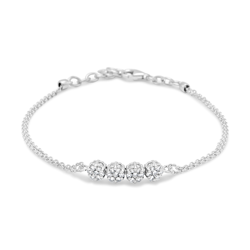 ROUND CLUSTER DIAMOND BRACELET