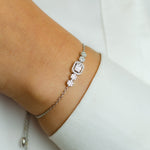 BAGUETTE & ROUND BOLO CLASP DIAMOND BRACELET