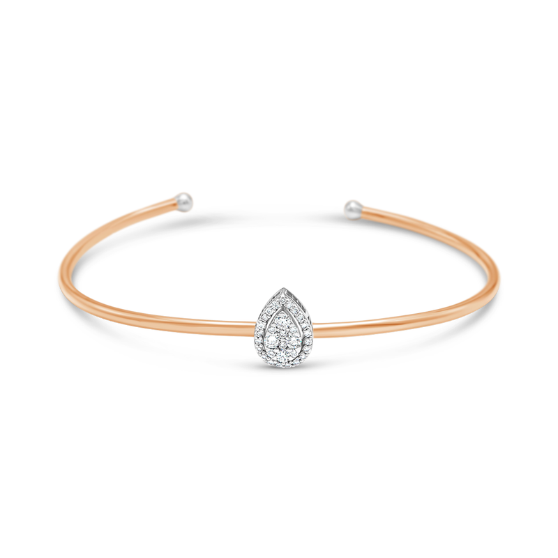 CLASSIC PEAR CUFF DIAMOND BRACELET