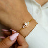 BAGUETTE ROSE SHAPED DIAMOND BRACELET