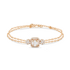 BAGUETTE ROSE SHAPED DIAMOND BRACELET