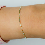 COLOURFUL SLEEK BEADS GOLD BRACELET